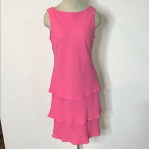 Evan-Picone 90’s Vintage Tiered Dress with Back Drape